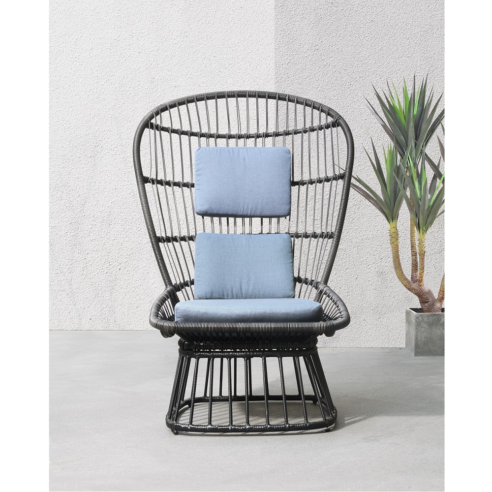 ACME™ Qudrat Patio Lounge Chair - Black