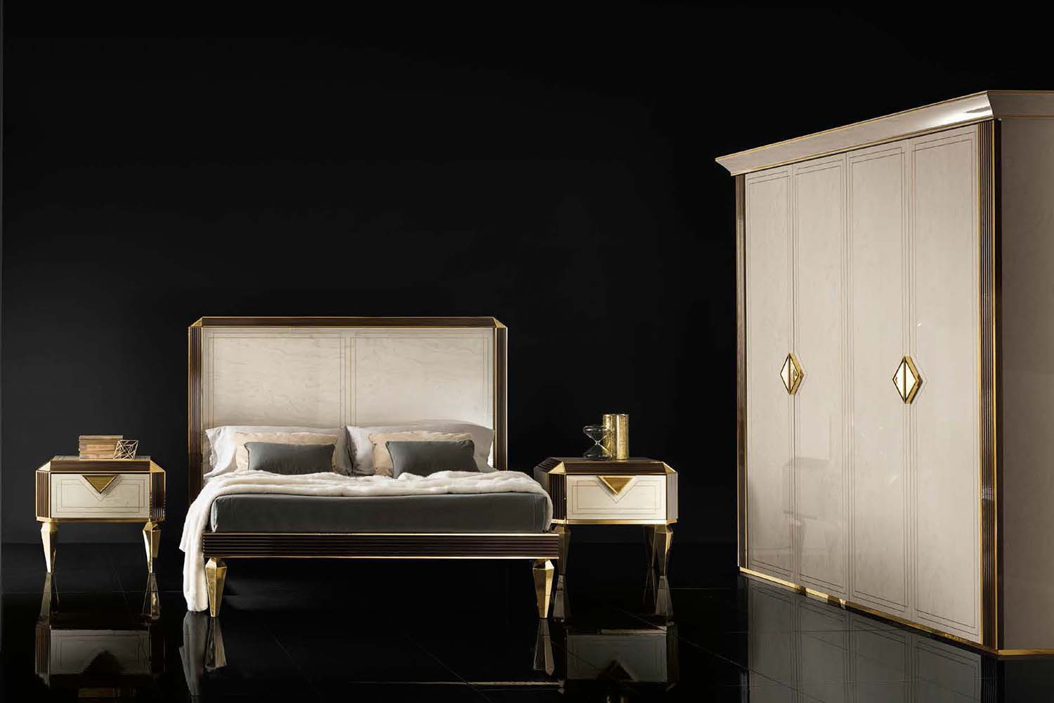 Arredoclassic - Diamante Bed Upholstered With Storage