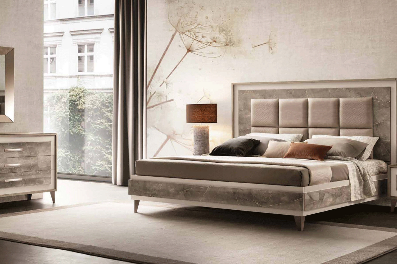 Arredoclassic - Arredoambra Bed With Upholstered HB