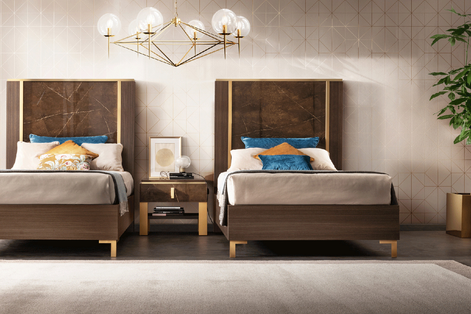 Arredoclassic - Essenza Bed With Wooden HB