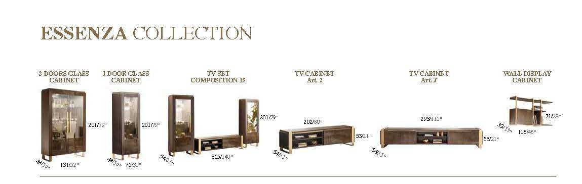 Arredoclassic - Essenza Unit Base W/1 Shelf For TV Cabinet