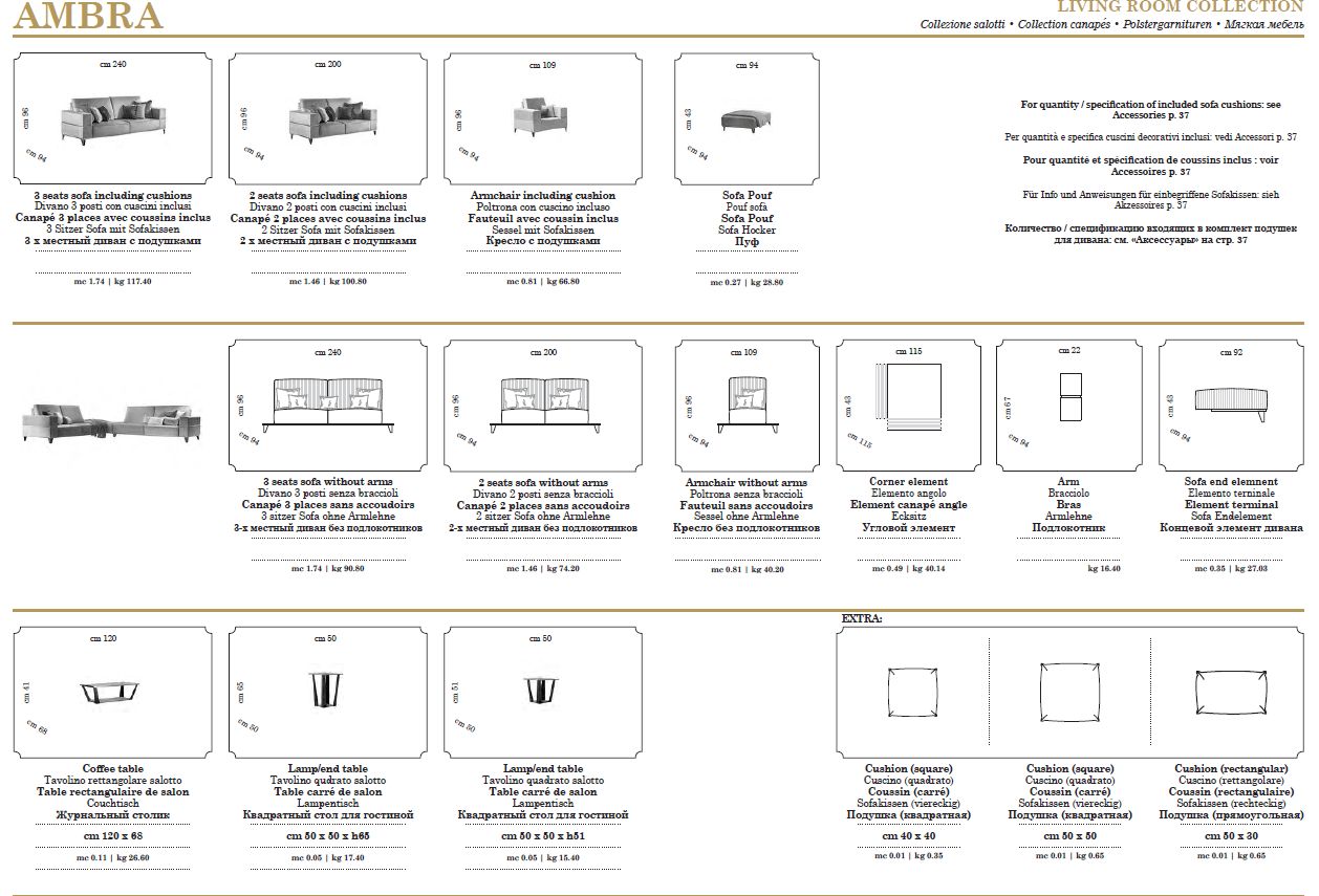 Arredoclassic - Arredoambra Sofa End Element