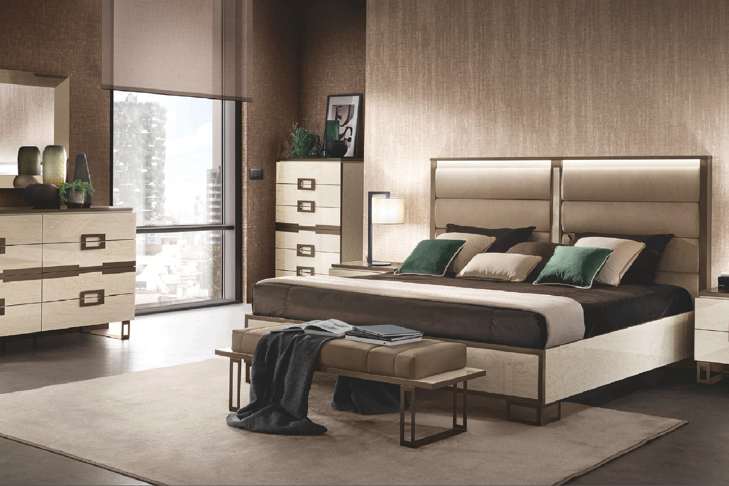 Arredoclassic - Poesia Bed W/Upholstered Headboard