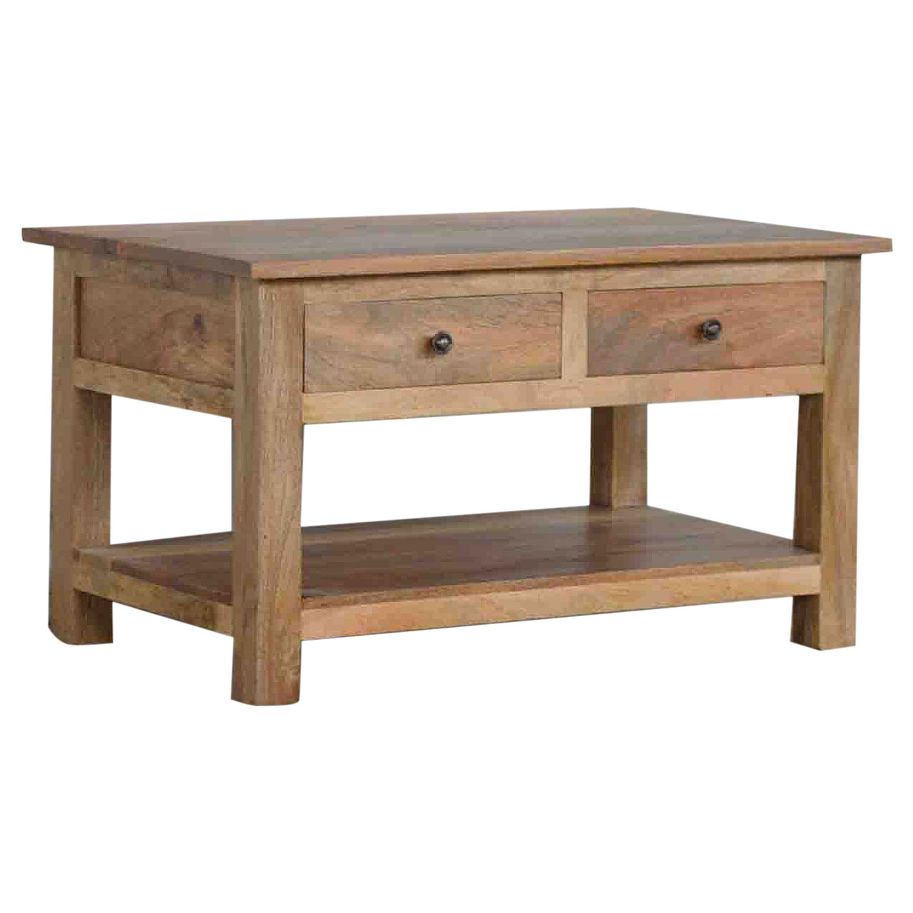 Artisan - Country Coffee Table with 4 Drawer in Oak-Ish