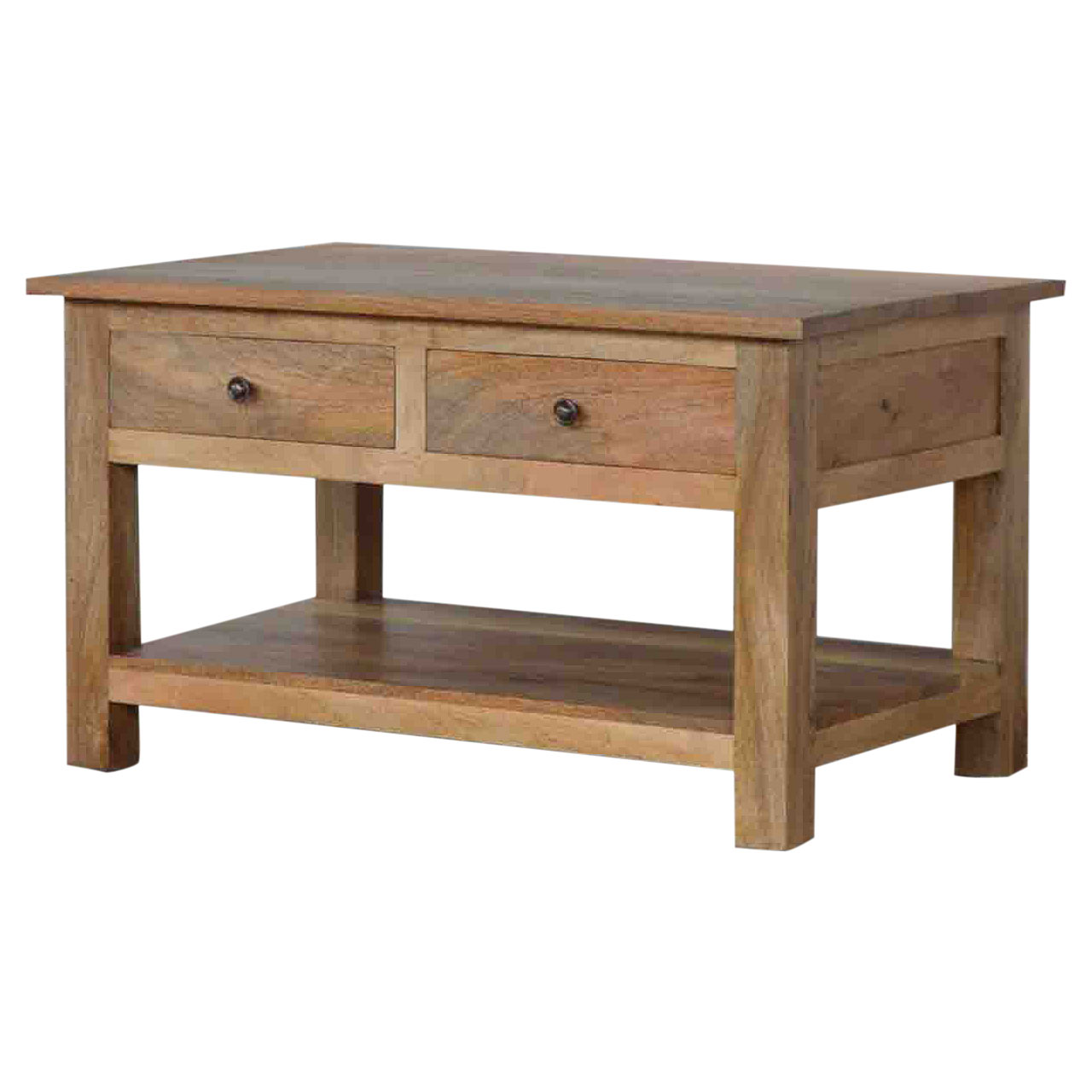 Artisan - Country Coffee Table with 4 Drawer in Oak-Ish