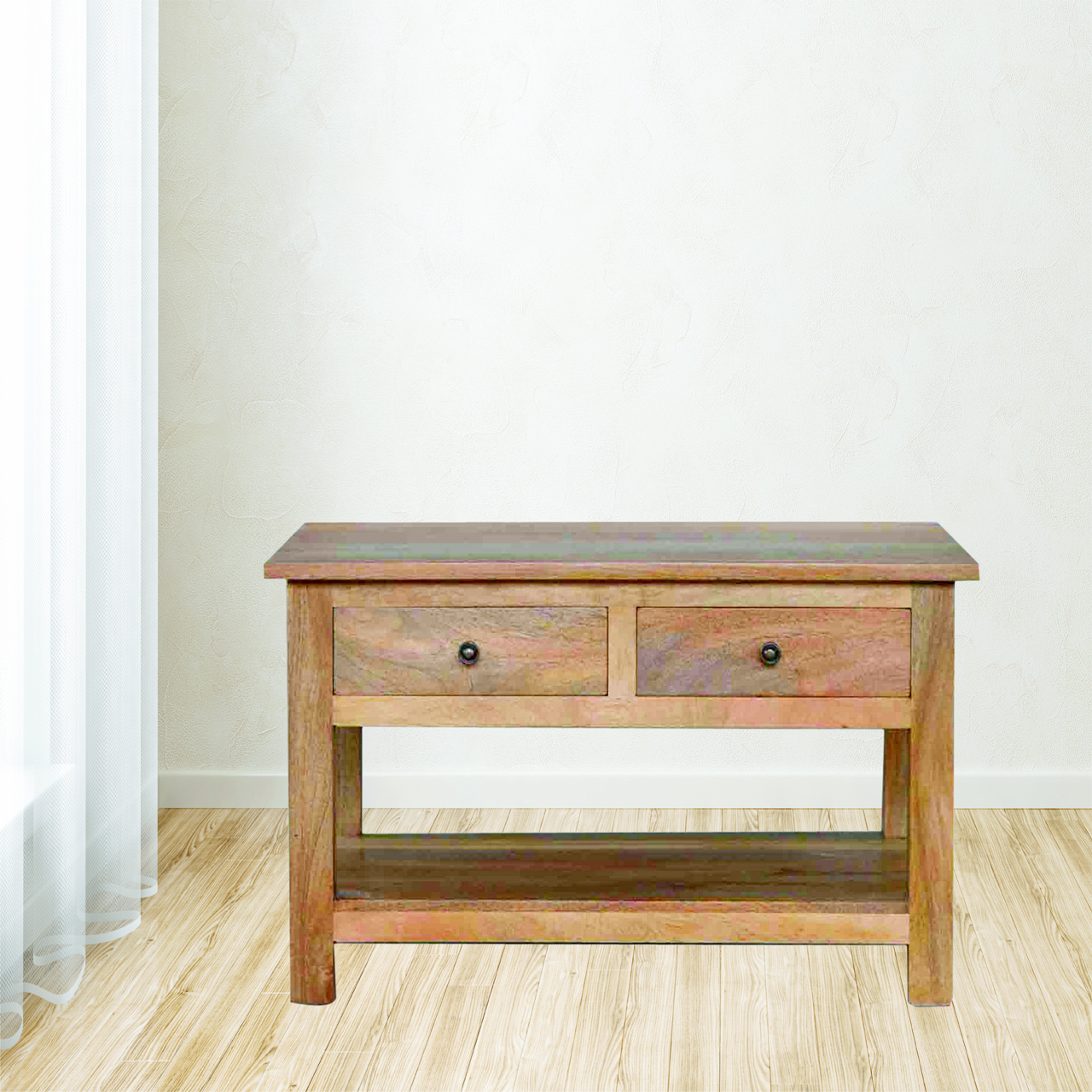 Artisan - Country Coffee Table with 4 Drawer in Oak-Ish