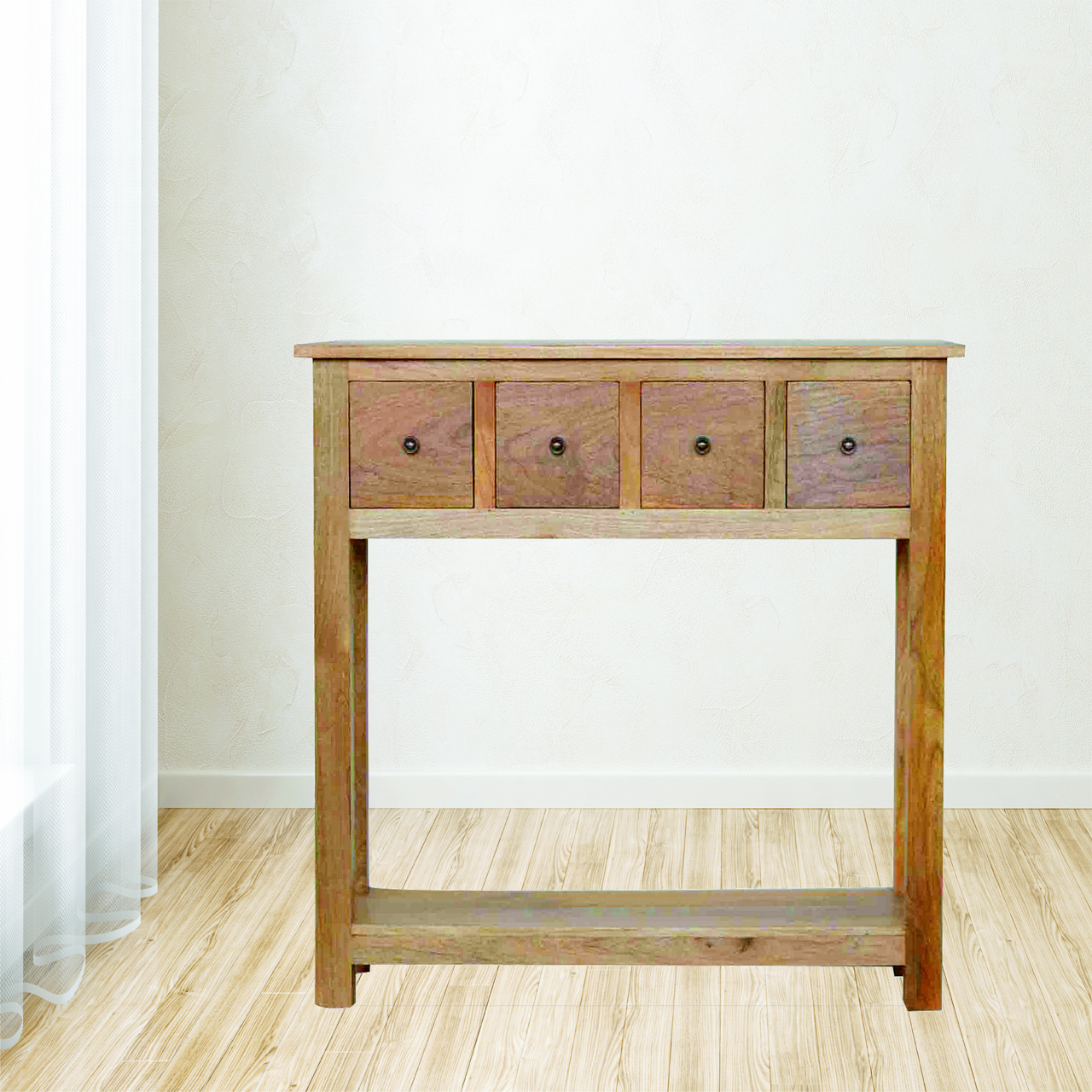 Artisan - Country Console with 4 Drawer in Oak-Ish