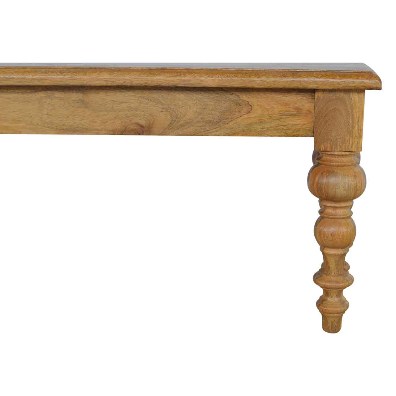 Artisan - Solid Bench with Turned Feet in Oak-Ish, Wood