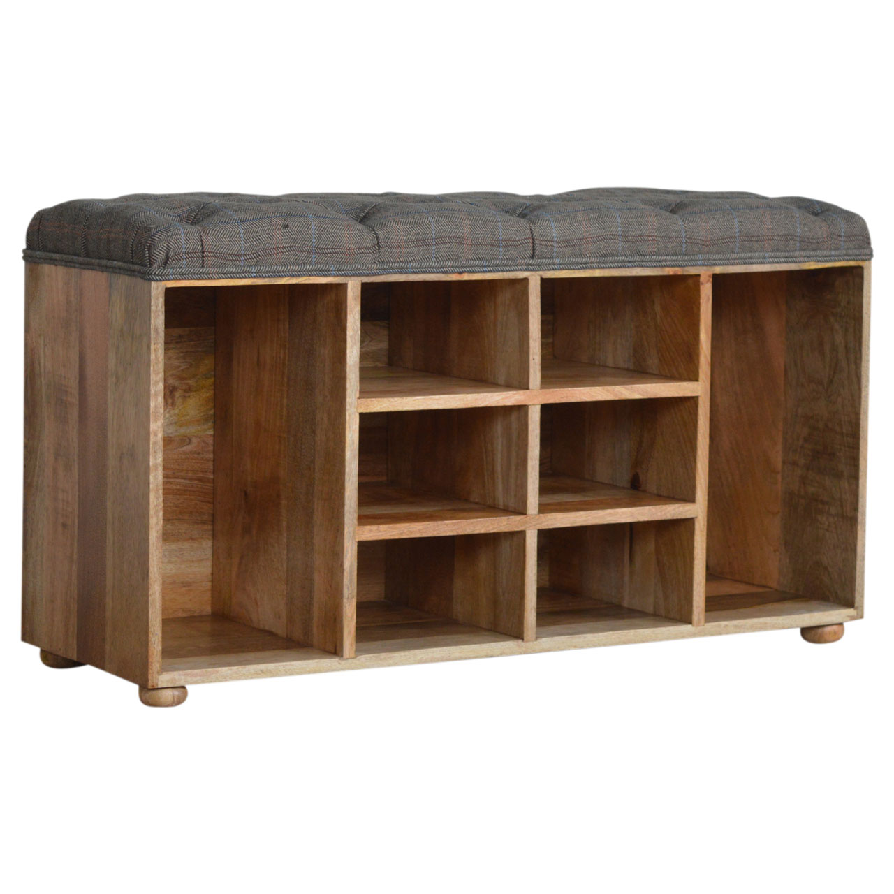 Artisan - Multi Open Storage Bench in Copper, Tweed