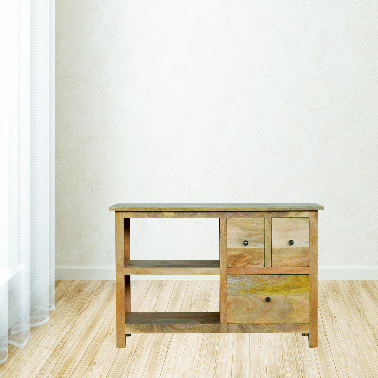 Artisan - Country Media Unit with 3 Drawer in Oak-Ish