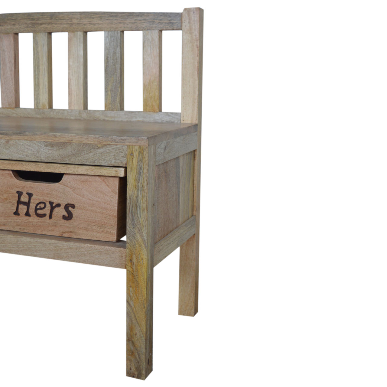 Artisan - His & Hers Carved Storage Bench