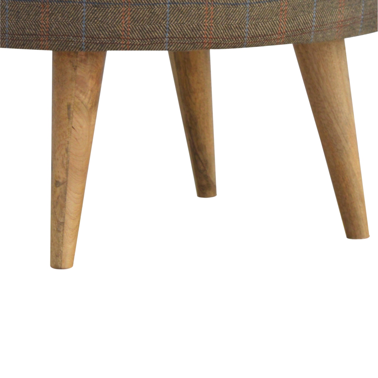 Artisan - Multi Nordic Style Footstool in Oak-Ish, Tweed