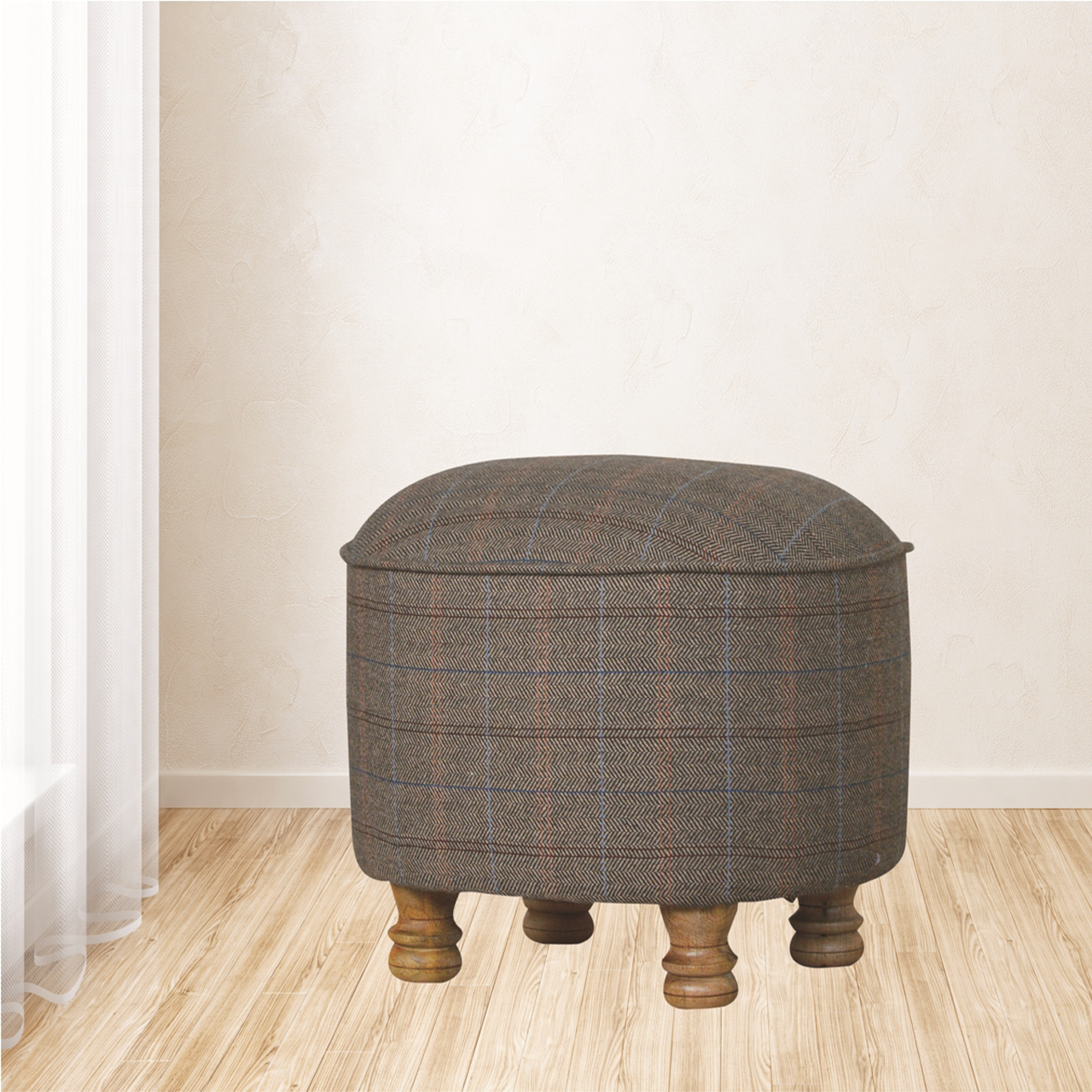 Artisan - Oval Multi Foot Stool in Tweed