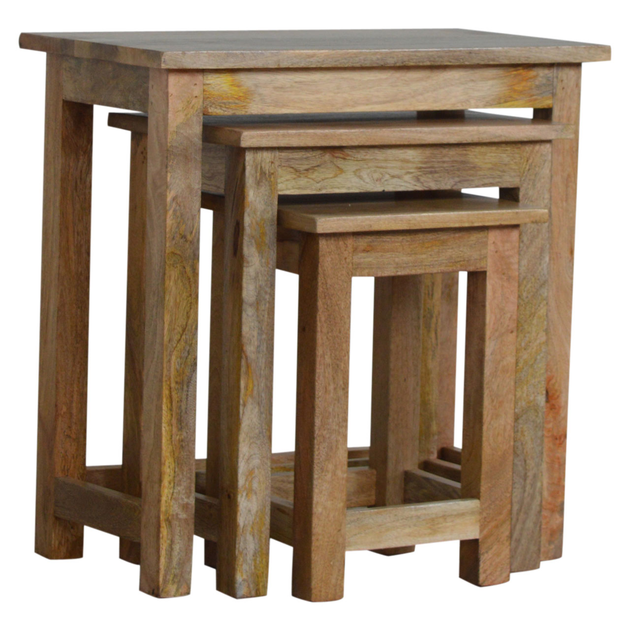 Artisan - Country Solid Stool Set of 3 in Oak-Ish, Wood