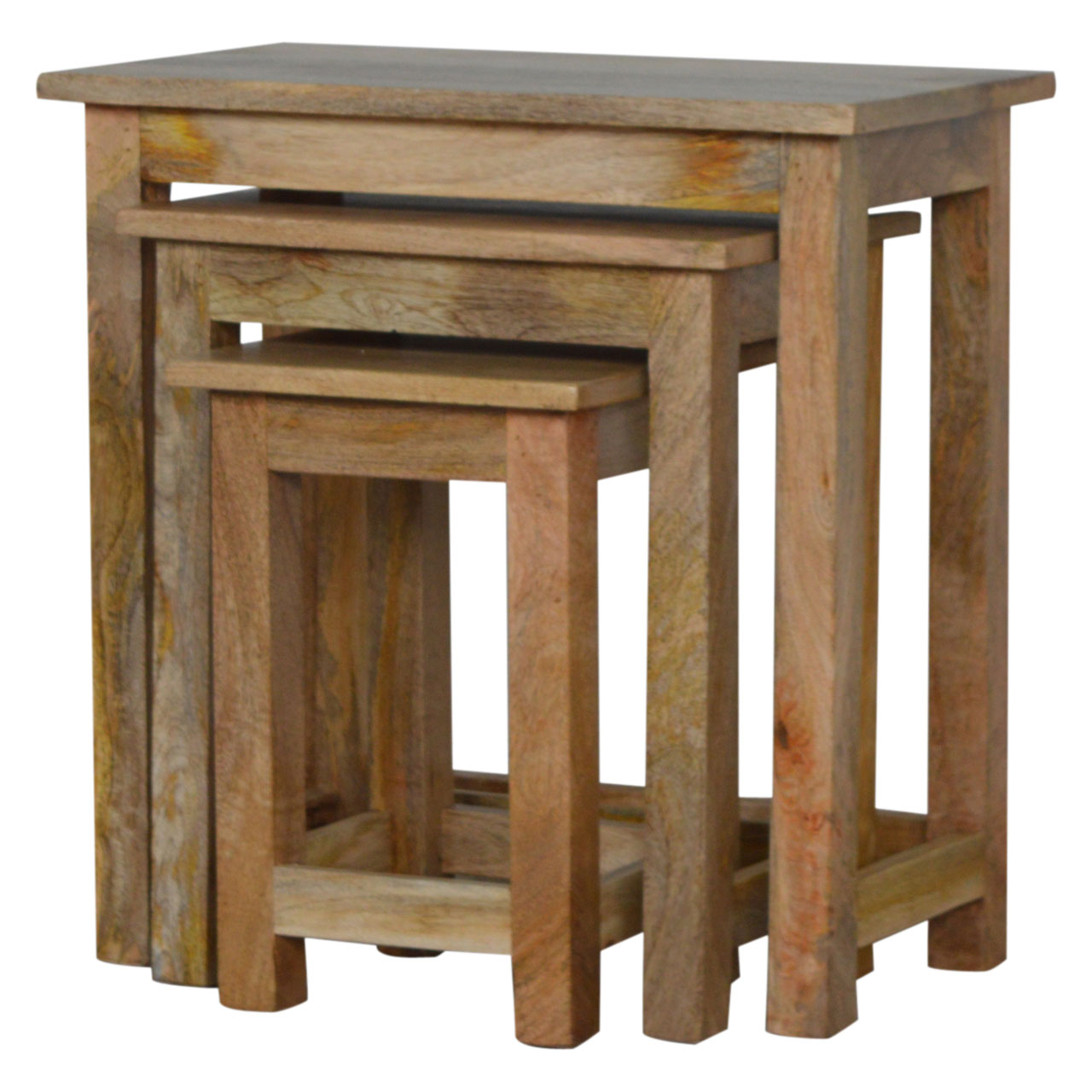 Artisan - Country Solid Stool Set of 3 in Oak-Ish, Wood