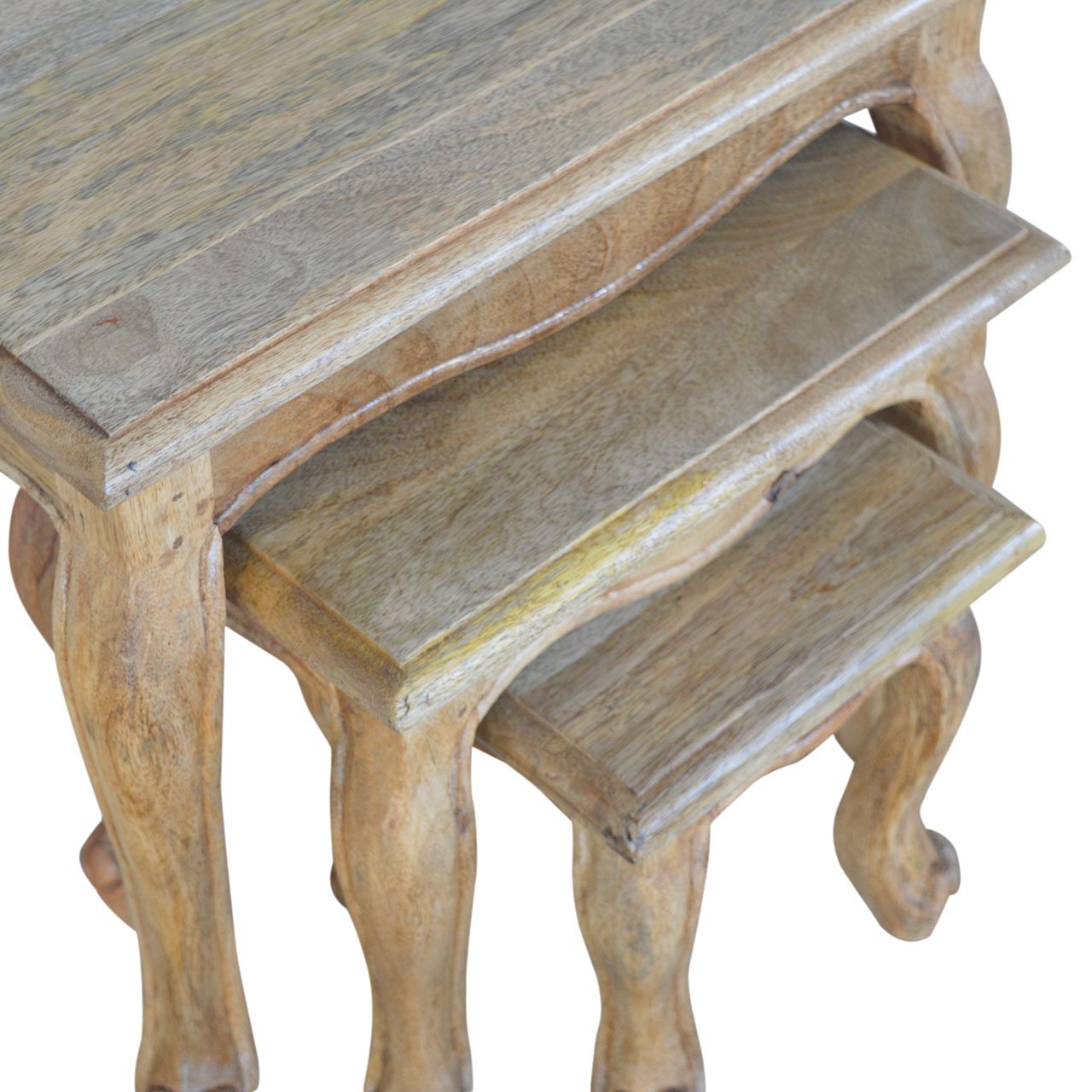 Artisan - French Style Nesting Stools in Oak-Ish