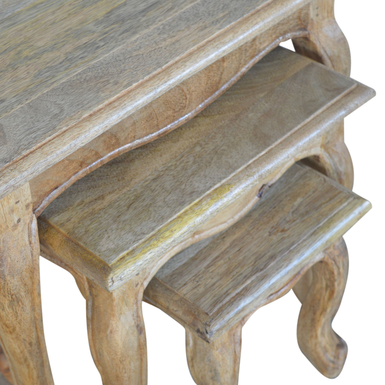 Artisan - French Style Nesting Stools in Oak-Ish