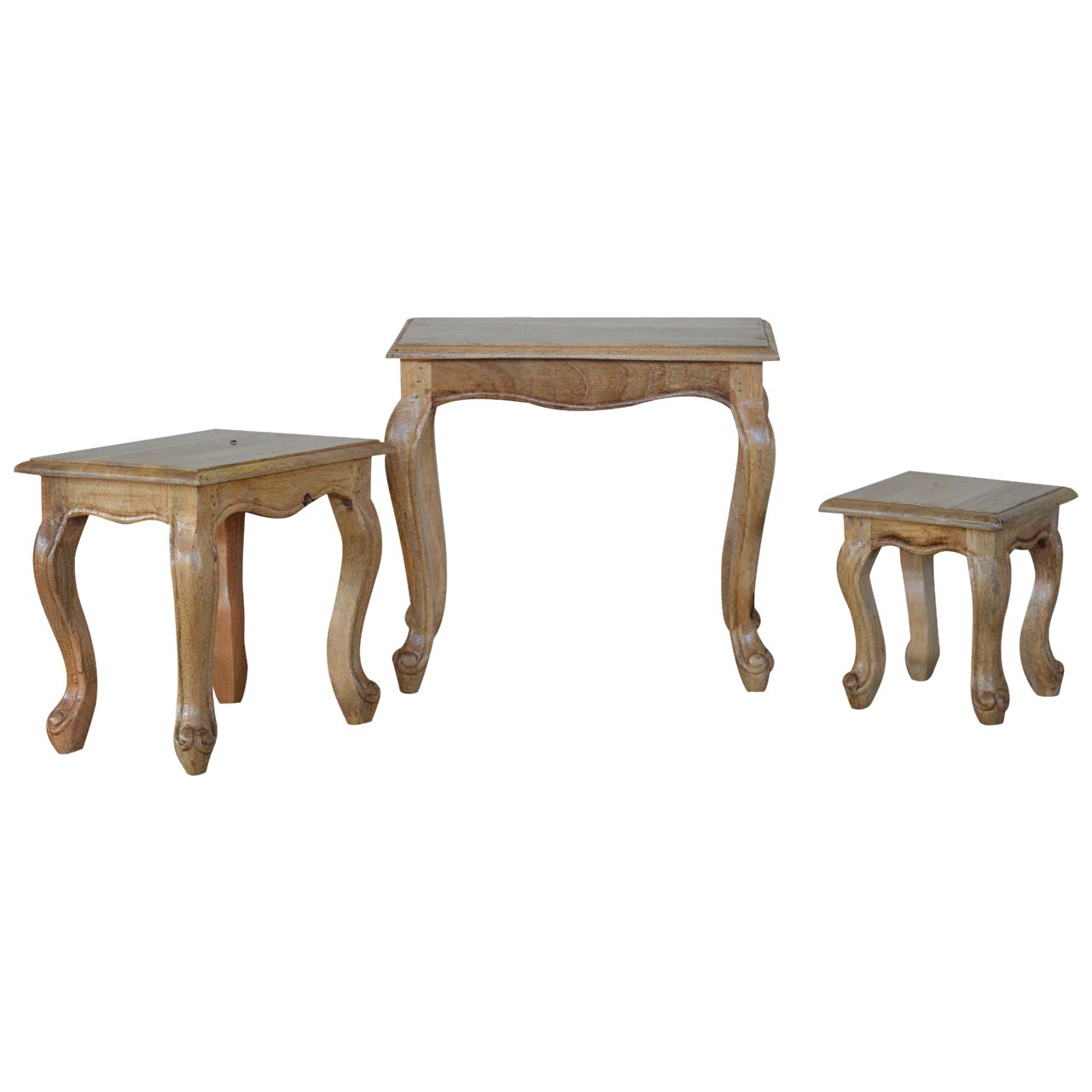 Artisan - French Style Nesting Stools in Oak-Ish