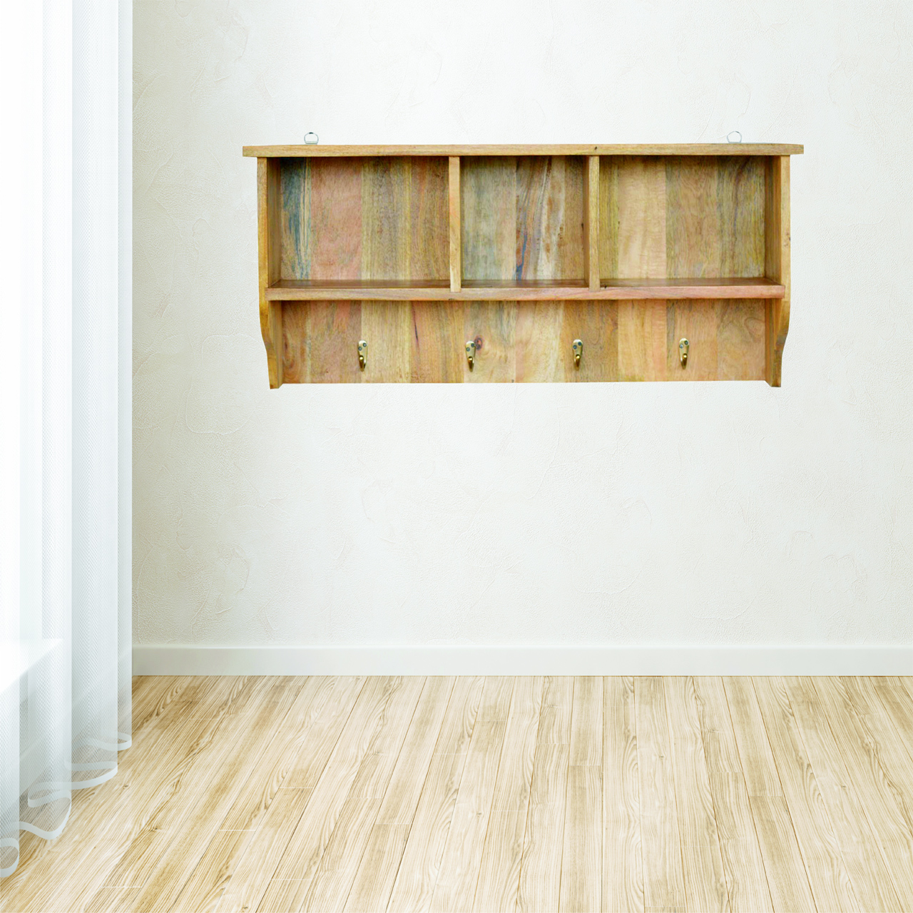 Artisan - Floating Coat Rack with 3 Shelves