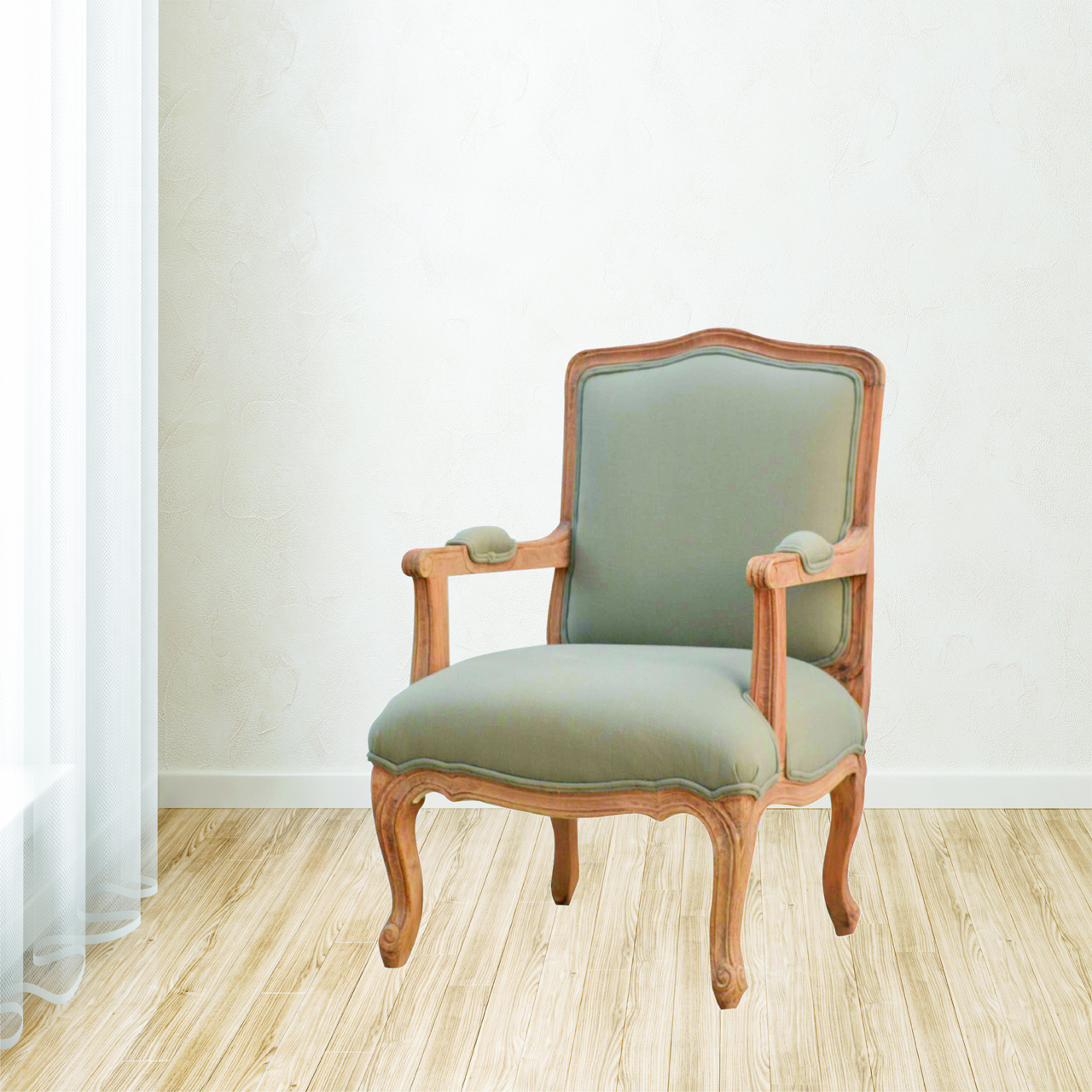 Artisan™ French Style Upholstered Armchair - Sun Bleached