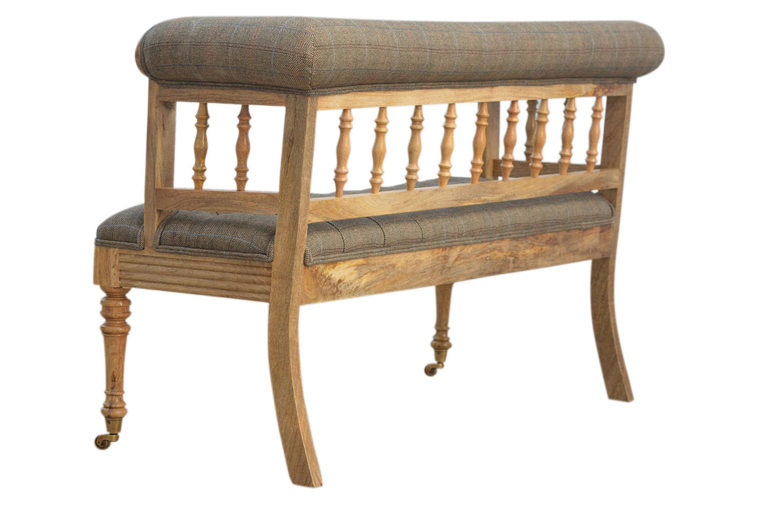 Artisan Deep Button Hallway Bench - Multi Tweed