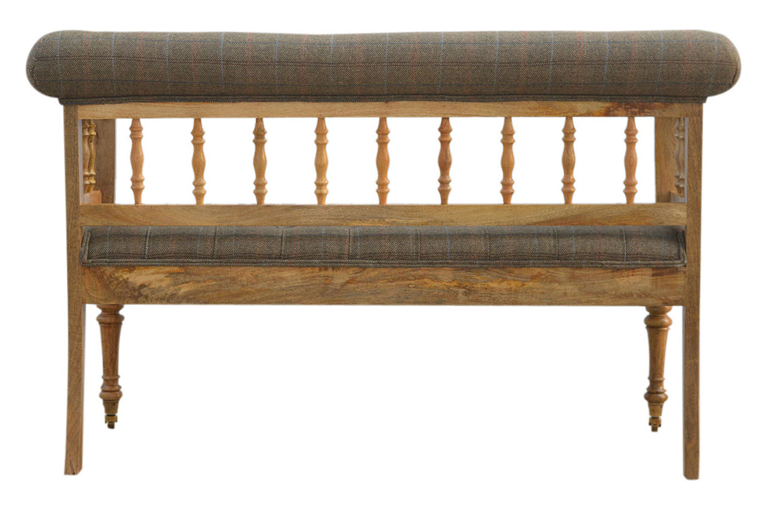 Artisan Deep Button Hallway Bench - Multi Tweed