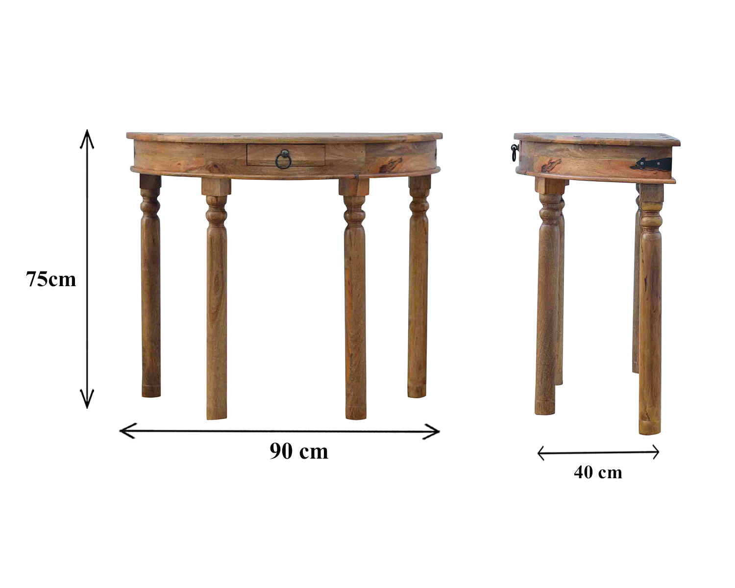 Artisan - Serpentine Console Table in Oak-Ish