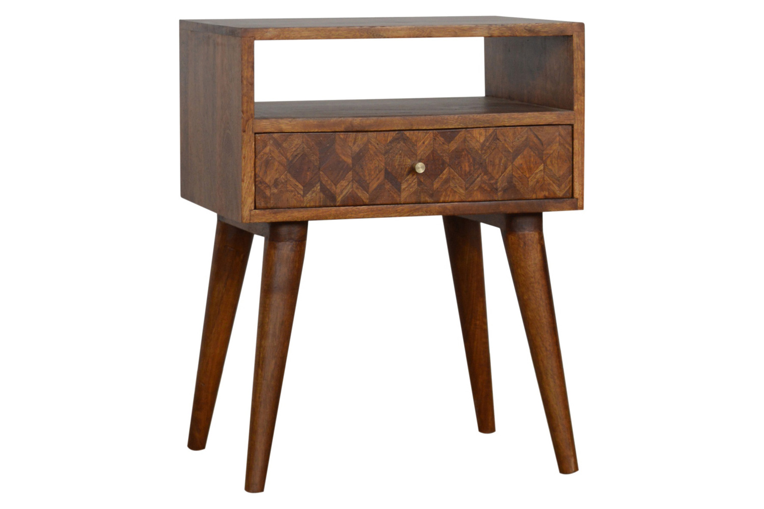 Artisan Assorted Open Slot Bedside - Chestnut