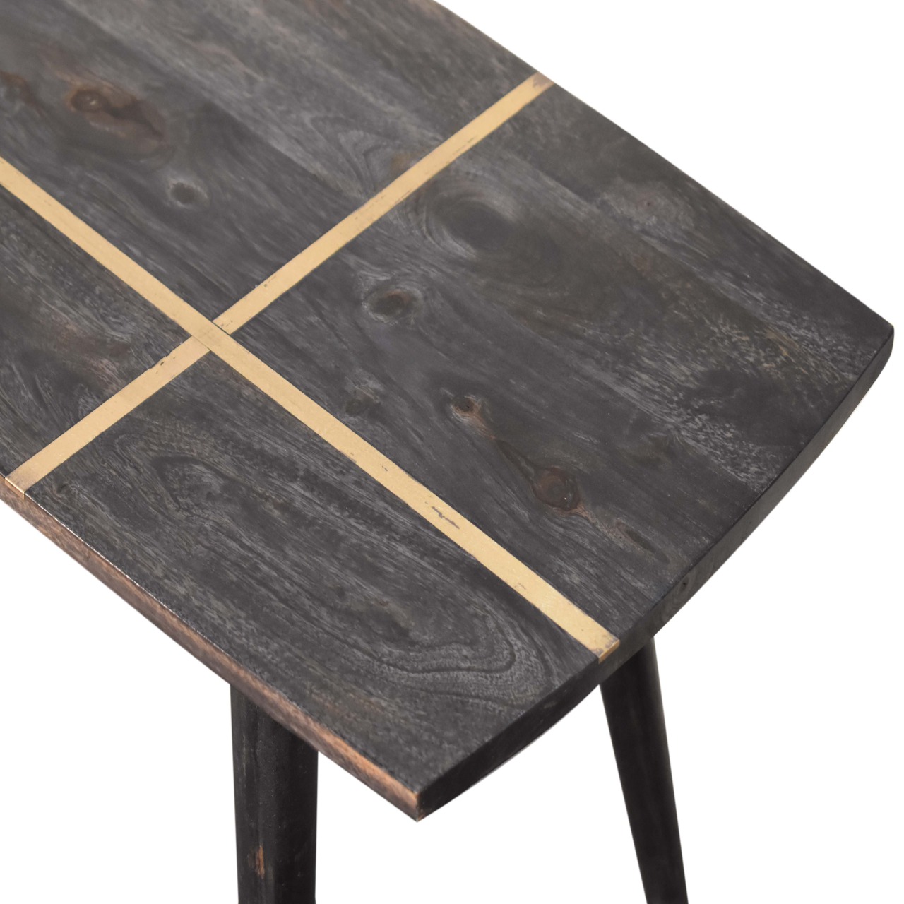 Artisan - Inlay Coffee Table in Ash Black, Brass