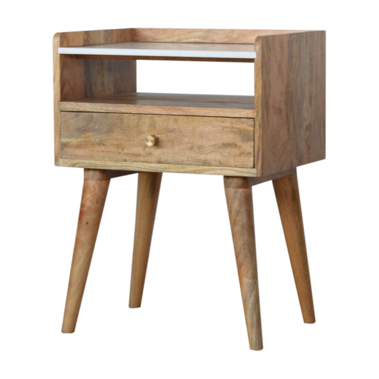 Artisan - Open Slot Nightstand with Top in White