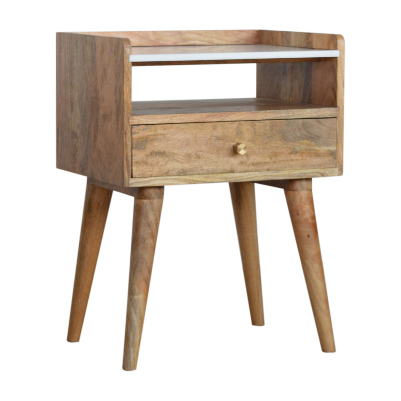 Artisan - Open Slot Nightstand with Top in White