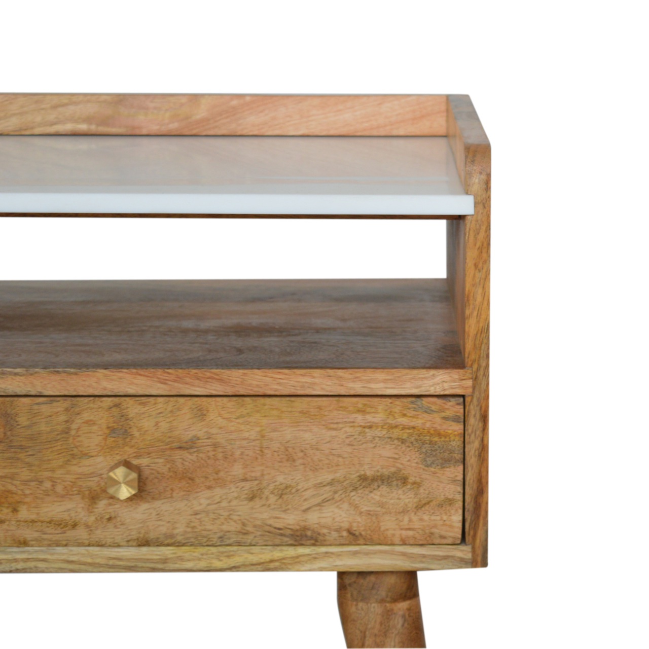 Artisan - Open Slot Nightstand with Top in White