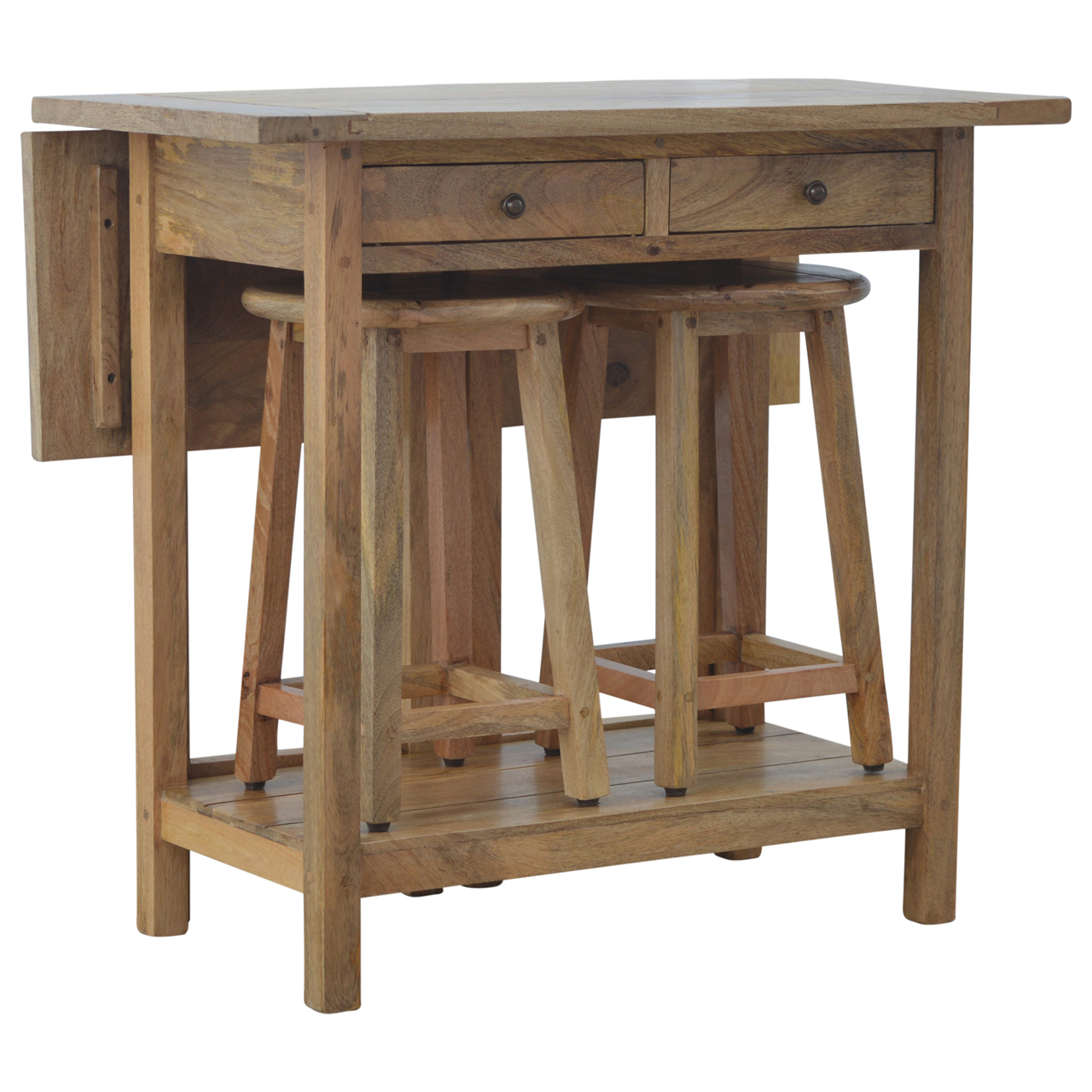 Artisan - Breakfast Table with 2 Stools in Oak-Ish