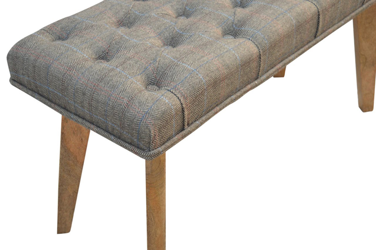 Artisan - Multi Tweed Deep Button Hallway Bench