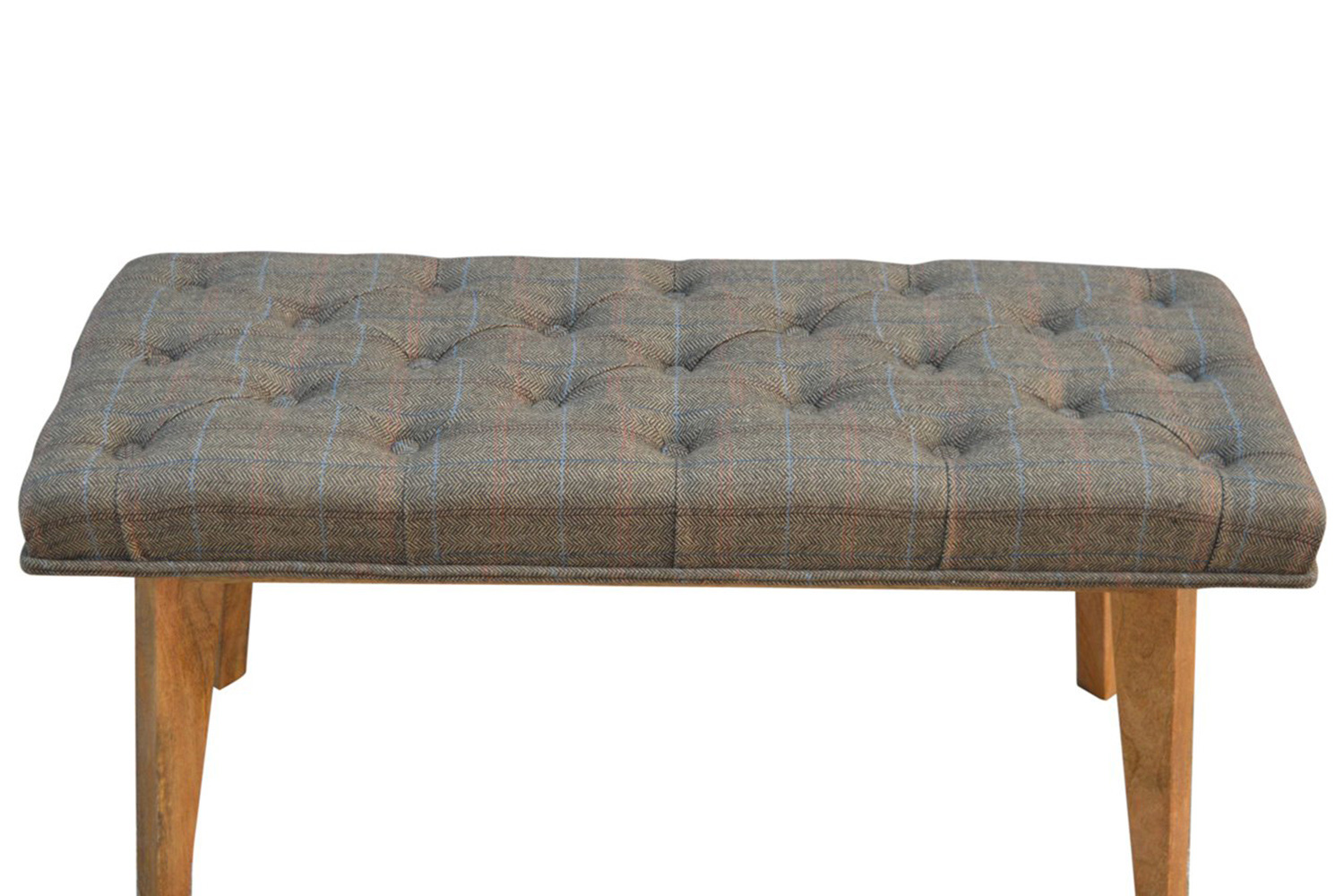 Artisan - Multi Tweed Deep Button Hallway Bench