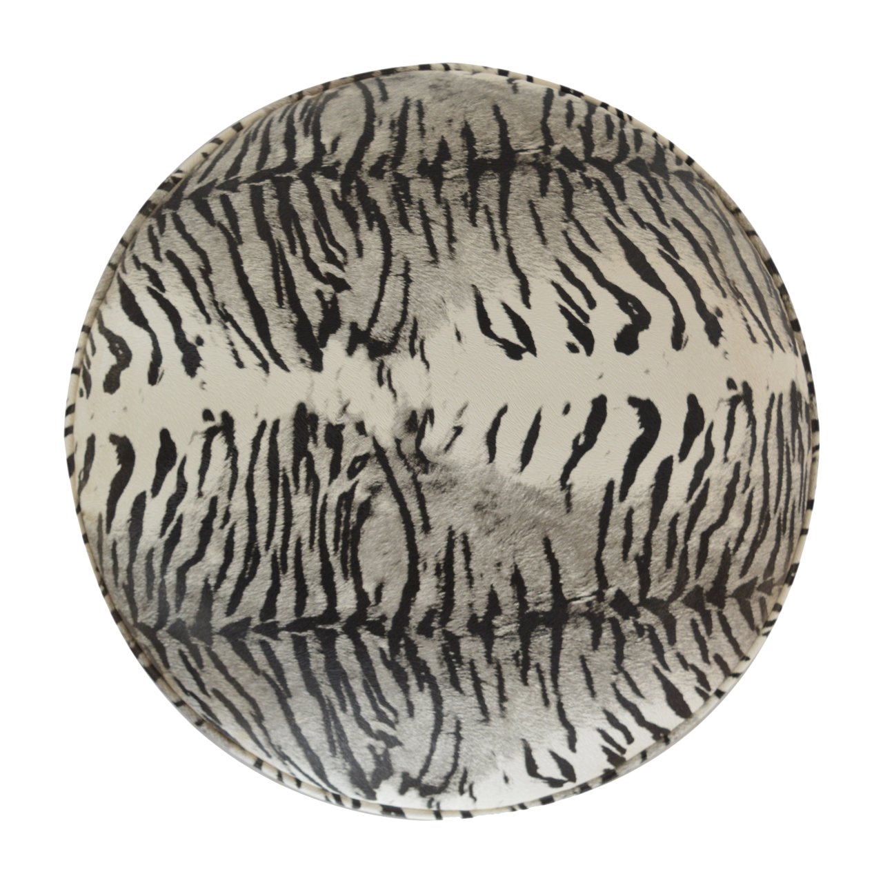 Artisan Nordic Style Footstool - Zebra, Velvet