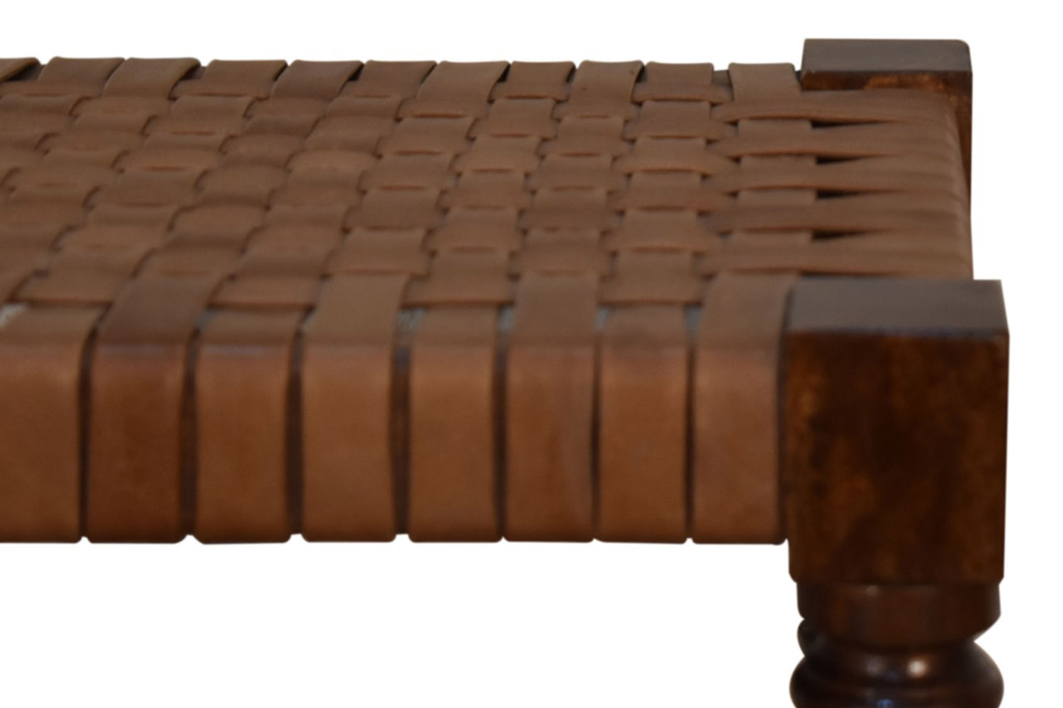 Artisan - Woven Leather Footstool