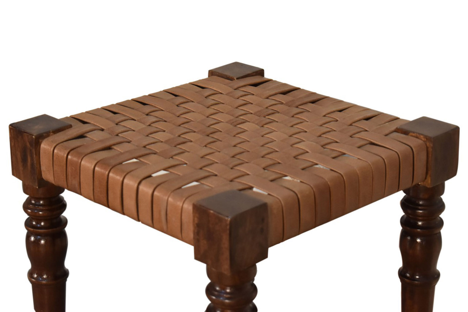 Artisan - Woven Leather Footstool