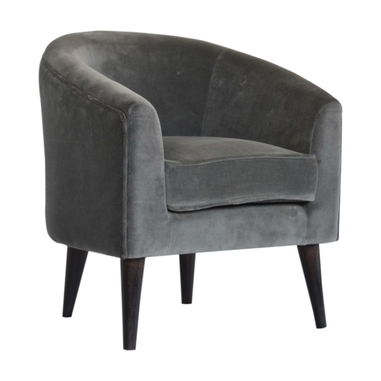 Artisan™ Nordic Style Armchair - Gray, Velvet