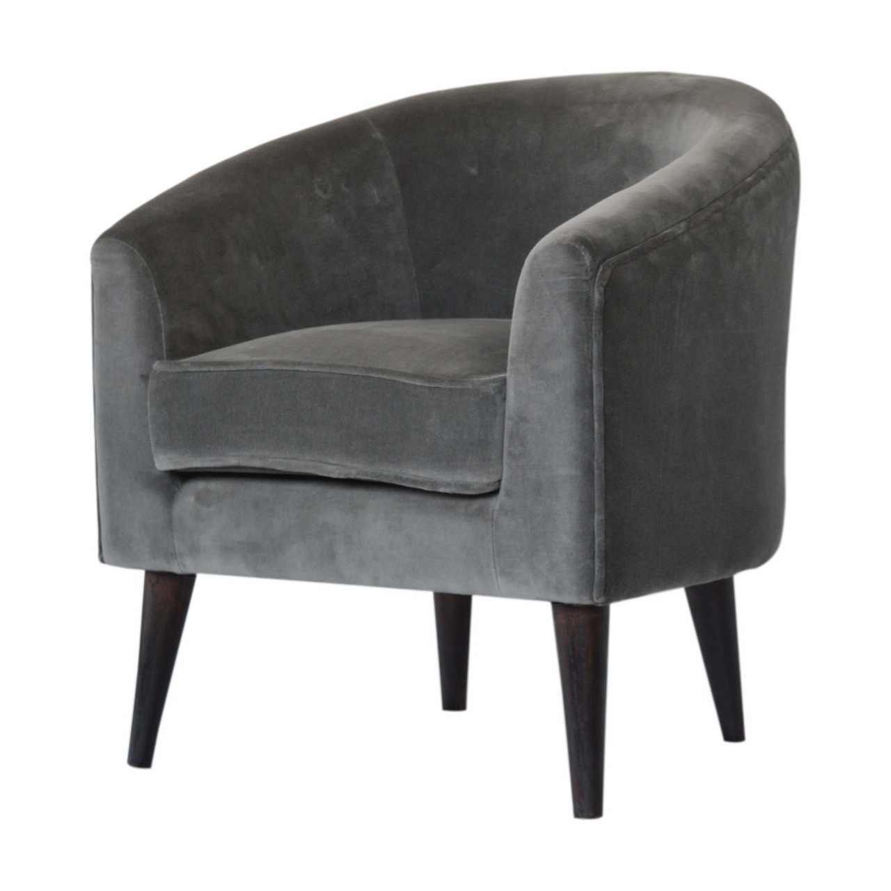 Artisan™ Nordic Style Armchair - Gray, Velvet