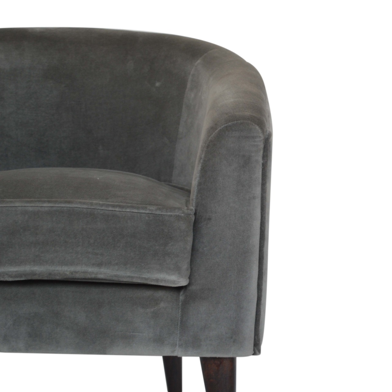 Artisan™ Nordic Style Armchair - Gray, Velvet