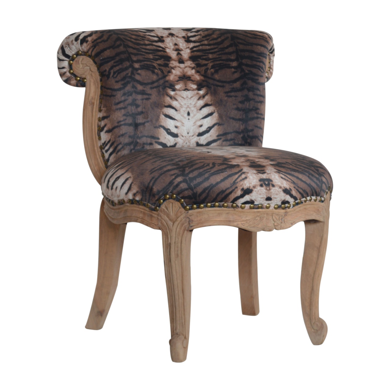 Artisan™ Tiger Printed Studded Chair