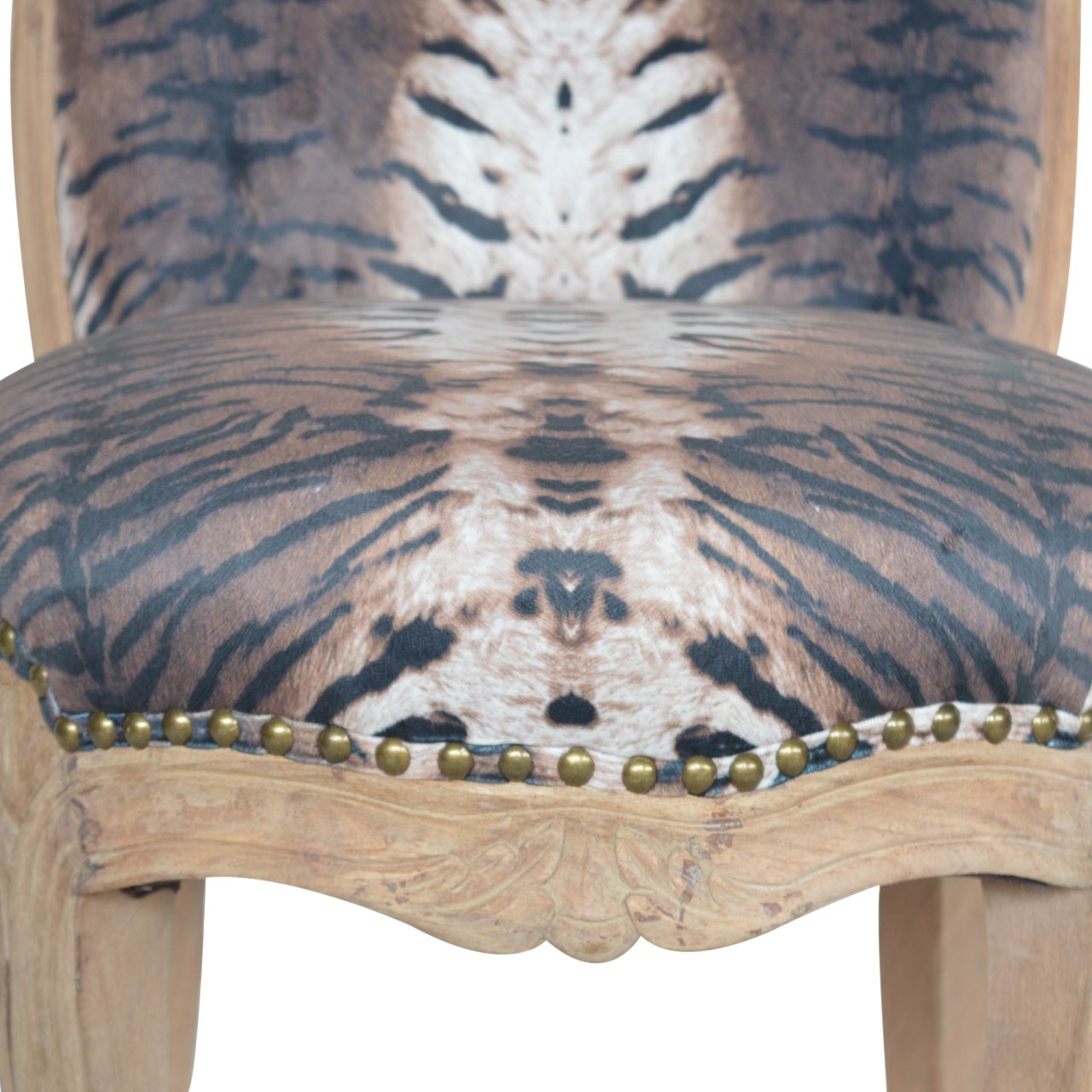 Artisan™ Tiger Printed Studded Chair