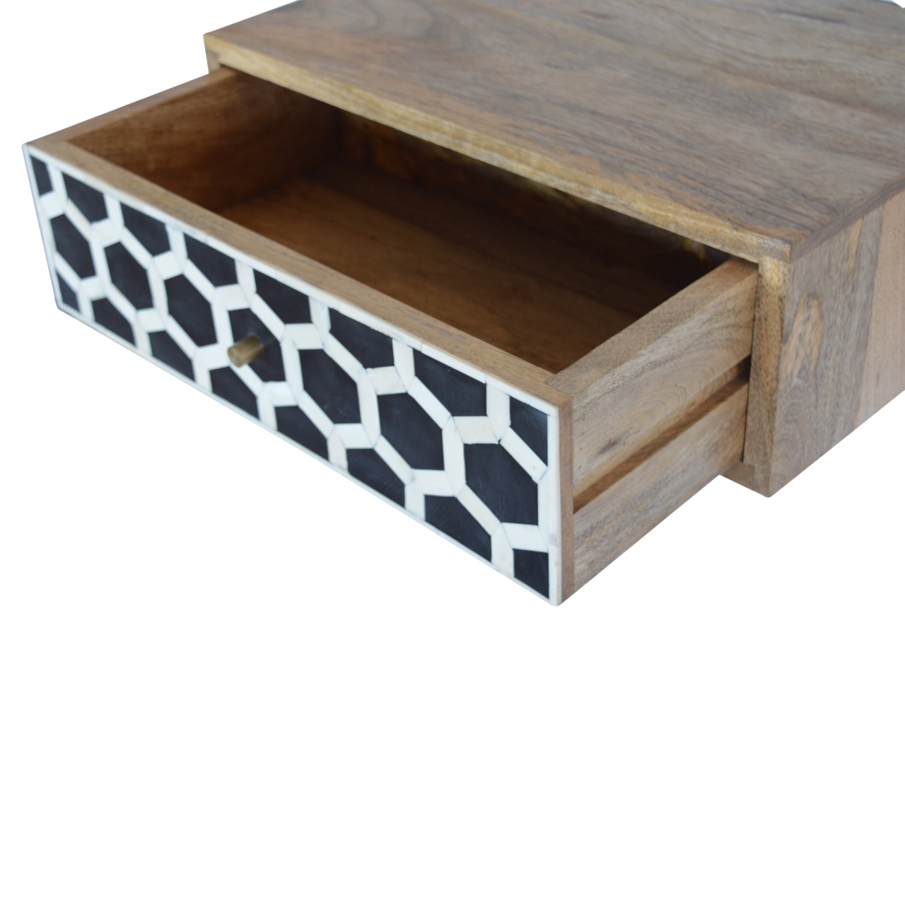 Artisan - Wall Mounted Bone Inlay Nightstand