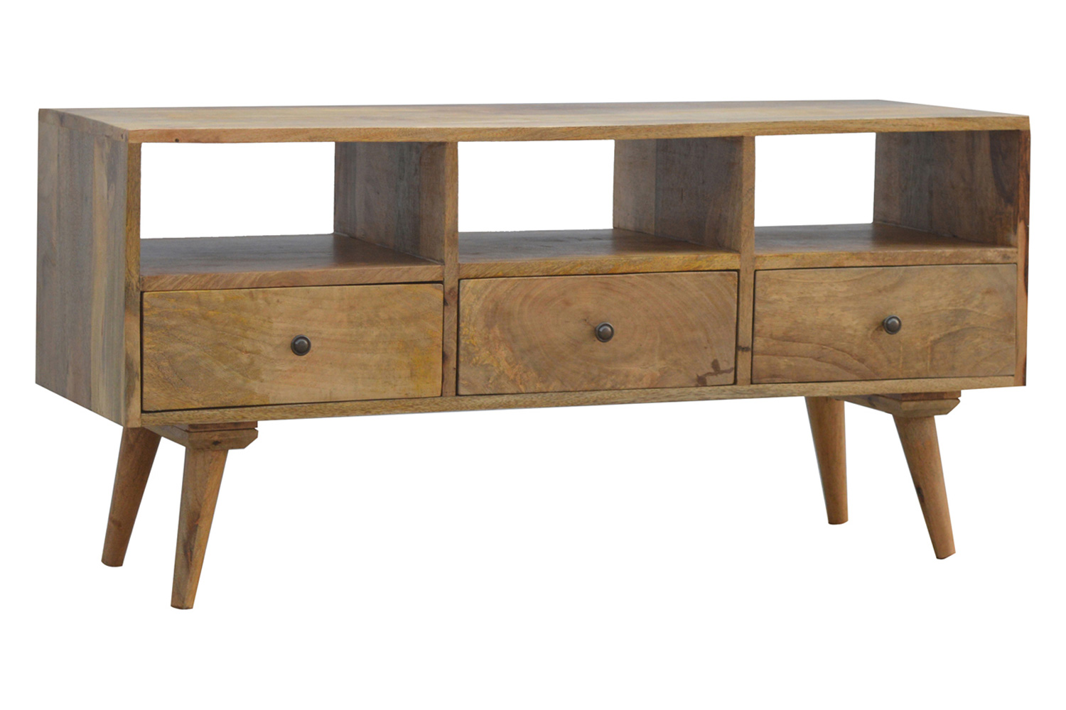 Artisan Nordic Style TV Unit with 3 Drawers - Oak-ish