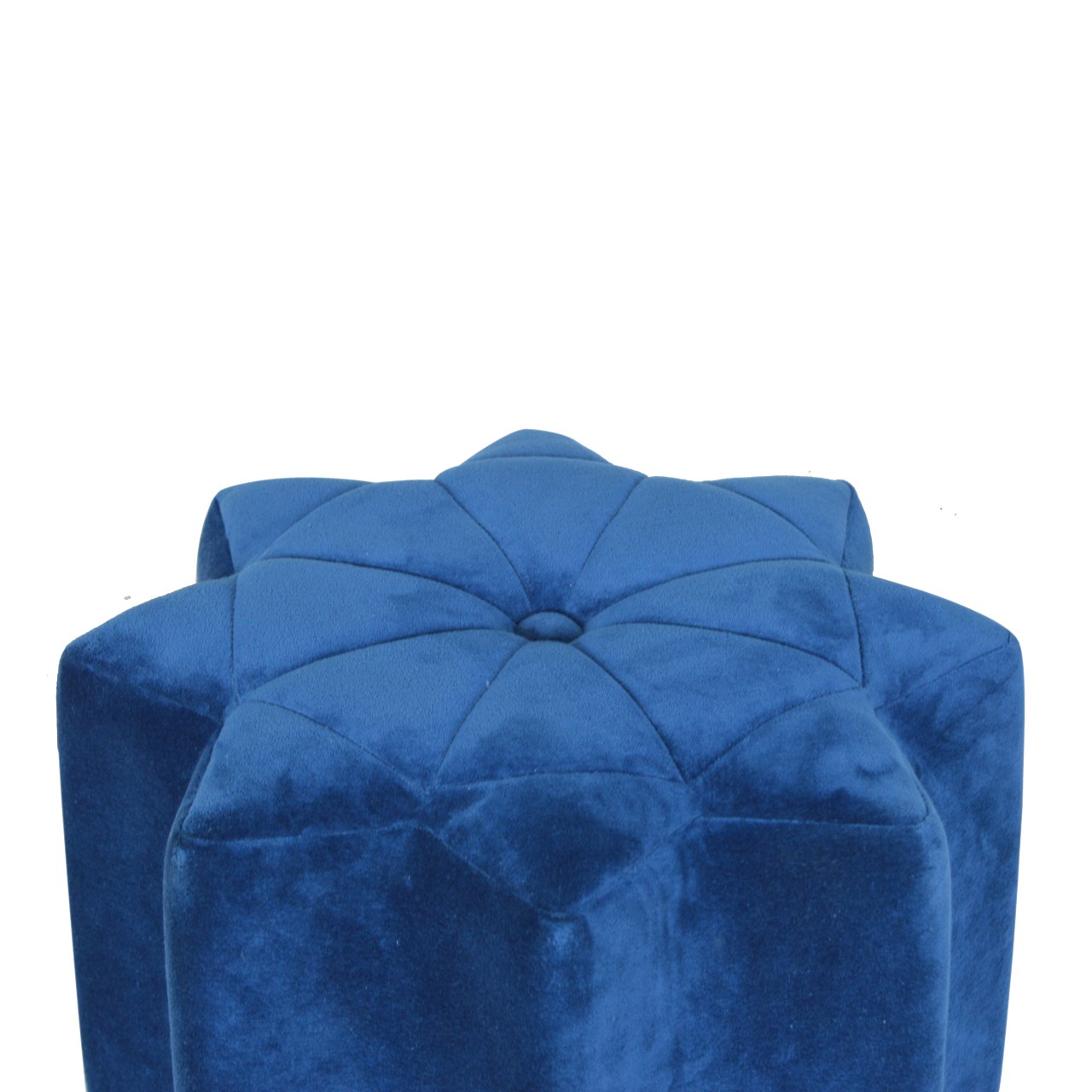 Artisan - Star Footstool in Blue, Velvet