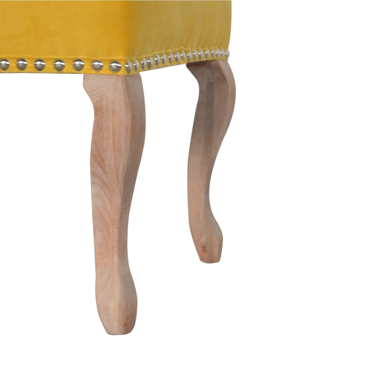 Artisan French Style Bench - Mustard, Velvet