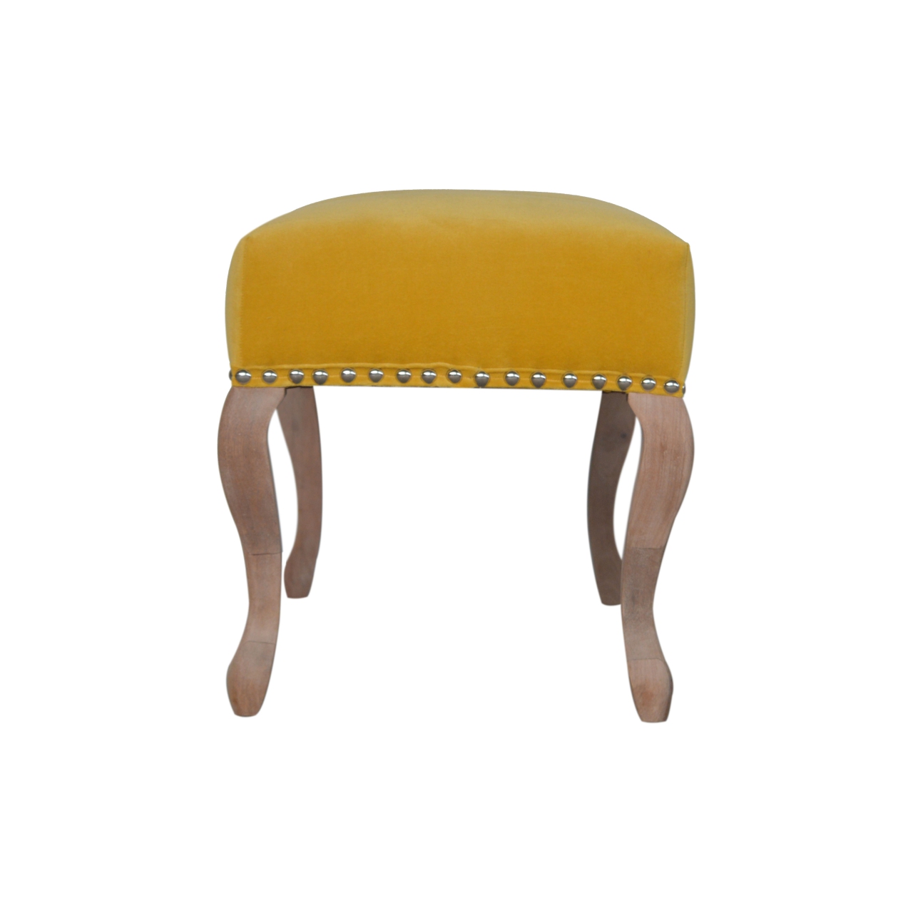 Artisan French Style Bench - Mustard, Velvet