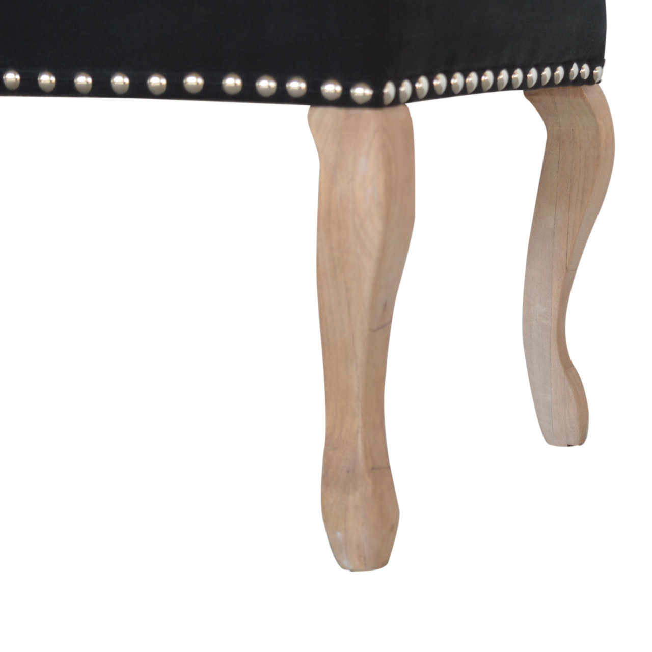 Artisan French Style Bench - Black, Velvet