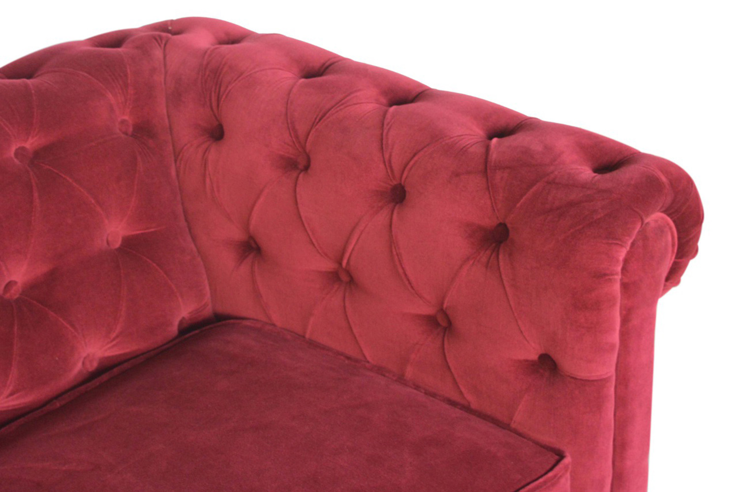 Artisan Chesterfield Sofa with 2 Seater - Wine Red, Velvet